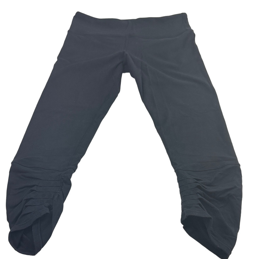 lululemon athletica Black Leggings with ruched sides